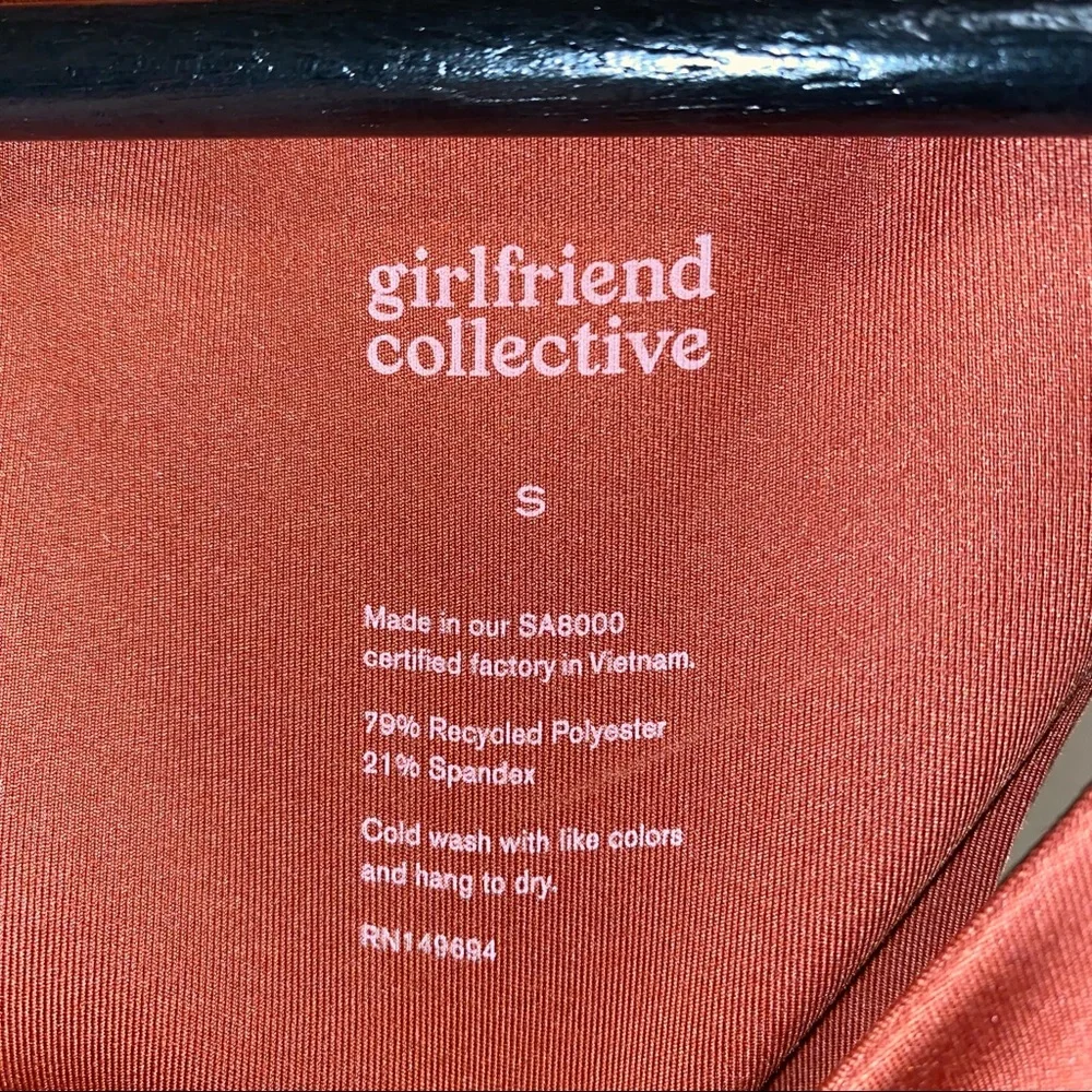 NWT Girlfriend Collective Paloma Racerback bra size medium color burnt orange - Picture 6 of 7